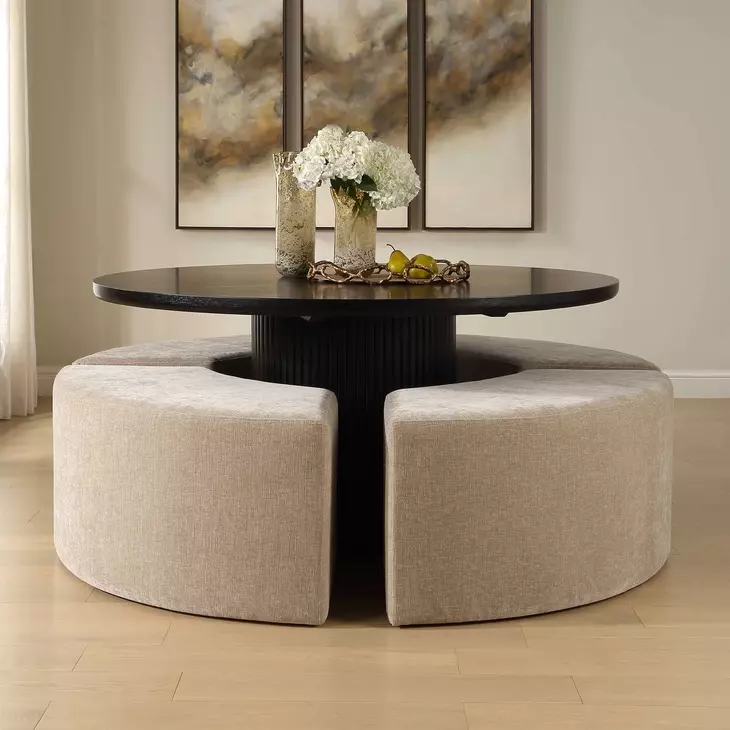 Fairmont Flax Upholstered Dining Bench