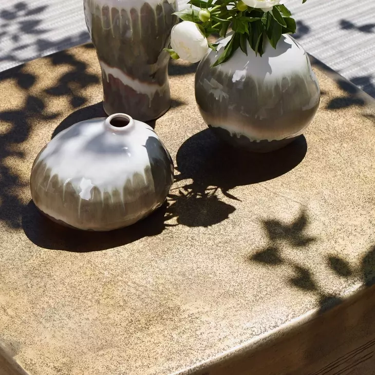 Hamilton Aged Brass Outdoor Square Coffee Table