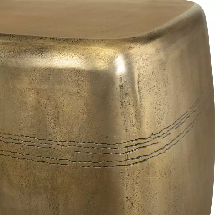 Hamilton Aged Brass Outdoor Square Side Table