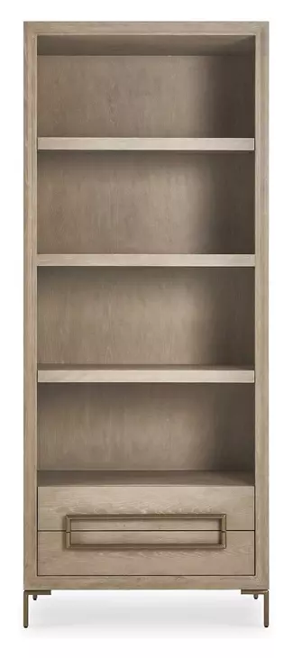 Alden Brown and Brushed Brass Etagere
