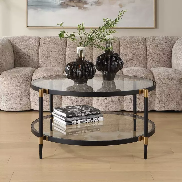 Somerset Black and Gold Occasional Table Set