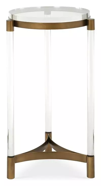 Alden Bronze Round Acrylic Top Accent Table