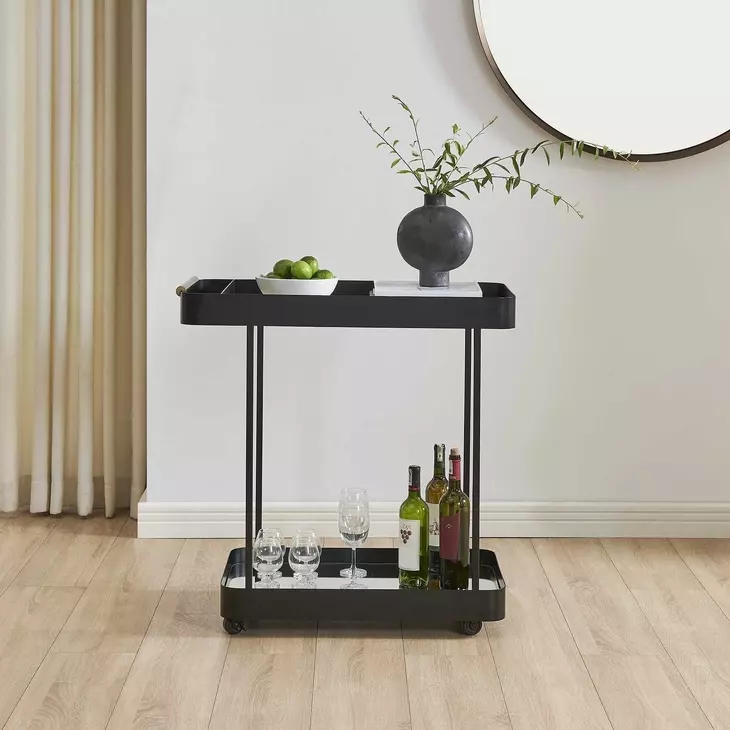 Vesper Black Bar Cart