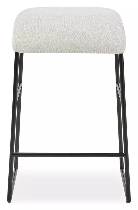 Langston Ecru Upholstered Counter Height Stool