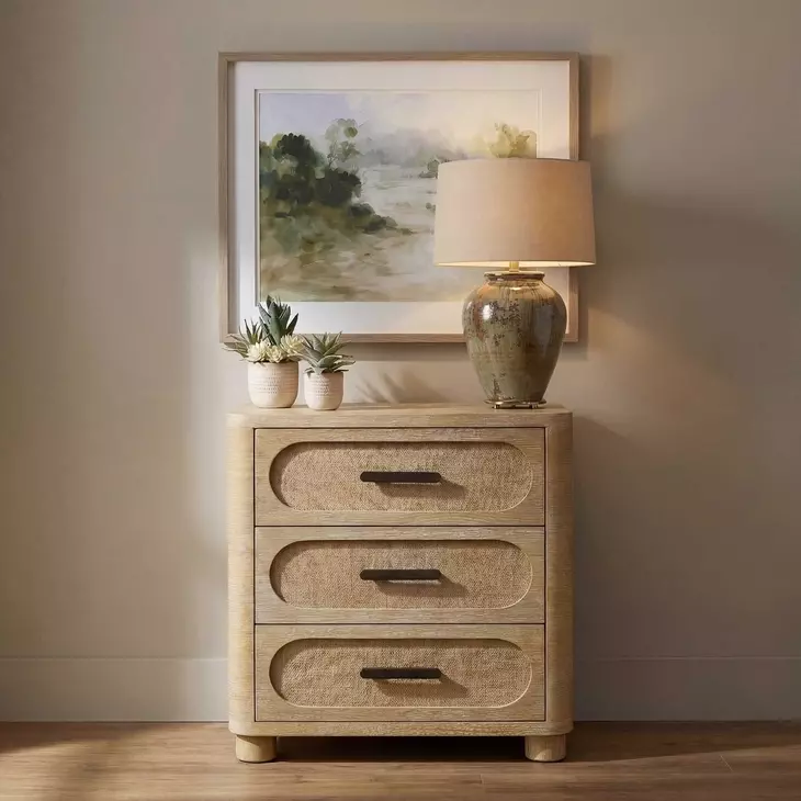 Langston Natural Oak 3 Drawer Accent Chest