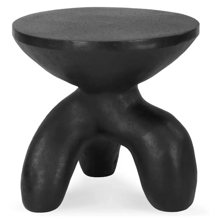 Veta Black Outdoor Round Accent Table