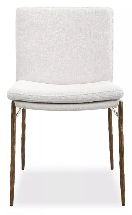 Arlington Textured White Upholstered Dining Chair