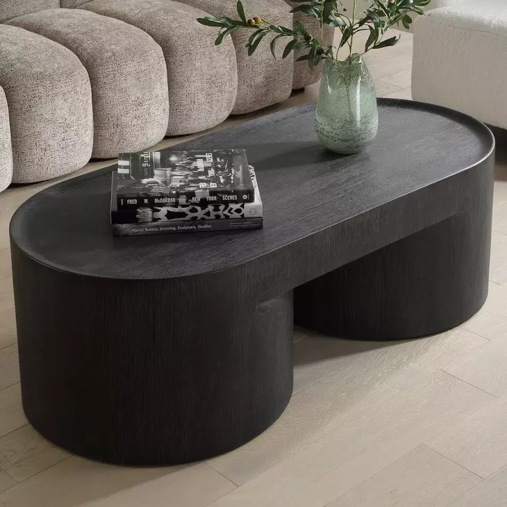 Kingsley Black Oval Coffee Table