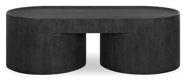 Kingsley Black Oval Coffee Table