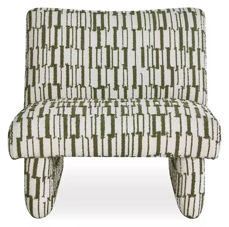 Alden Moss and Off White Upholstered Armless Accent Chair