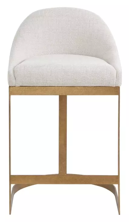 Belmont Soft Ivory Performance Fabric Upholstered Counter Height Stool