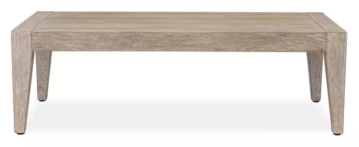 Arlington Cerused Wheat Outdoor Rectangular Coffee Table