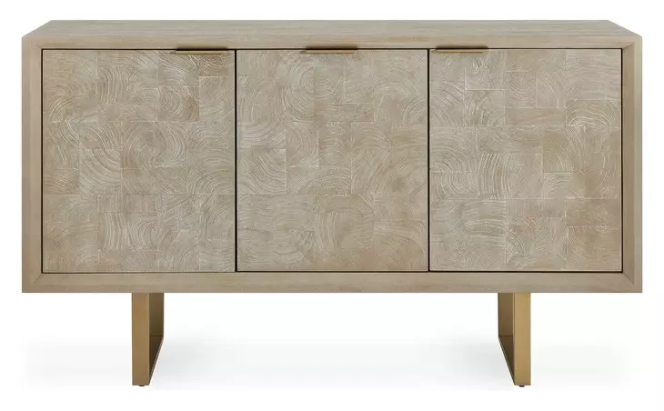 Fairmont Brown and Gold 3 Door Accent Cabinet