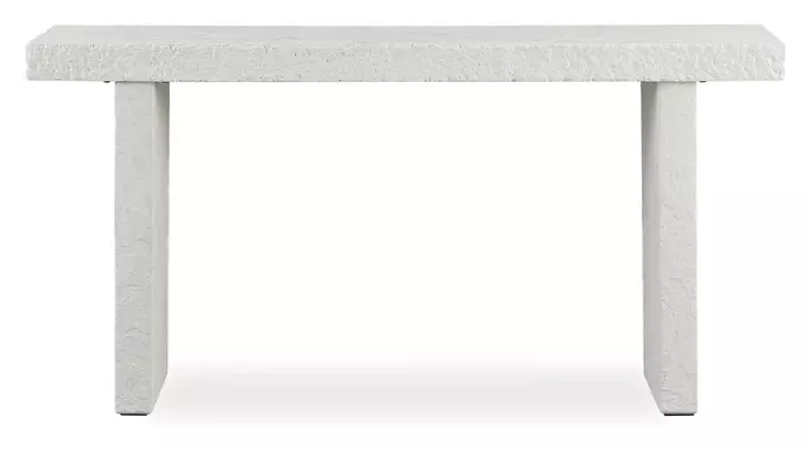 Langston Limestone Outdoor Rectangular Console Table