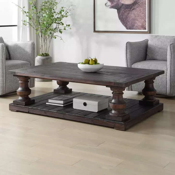Fairmont Walnut Stain Rectangular Coffee Table