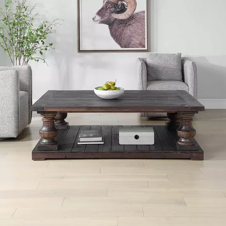 Fairmont Walnut Stain Rectangular Coffee Table