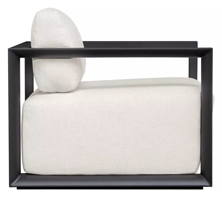 Carlisle Oyster White and Java Black Outdoor Living Room Set