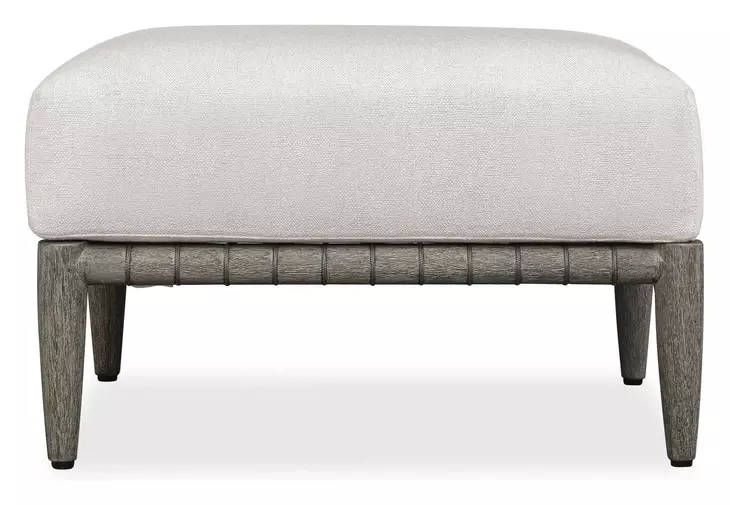 Grafton Oyster White Upholstered Outdoor Rectangular Ottoman