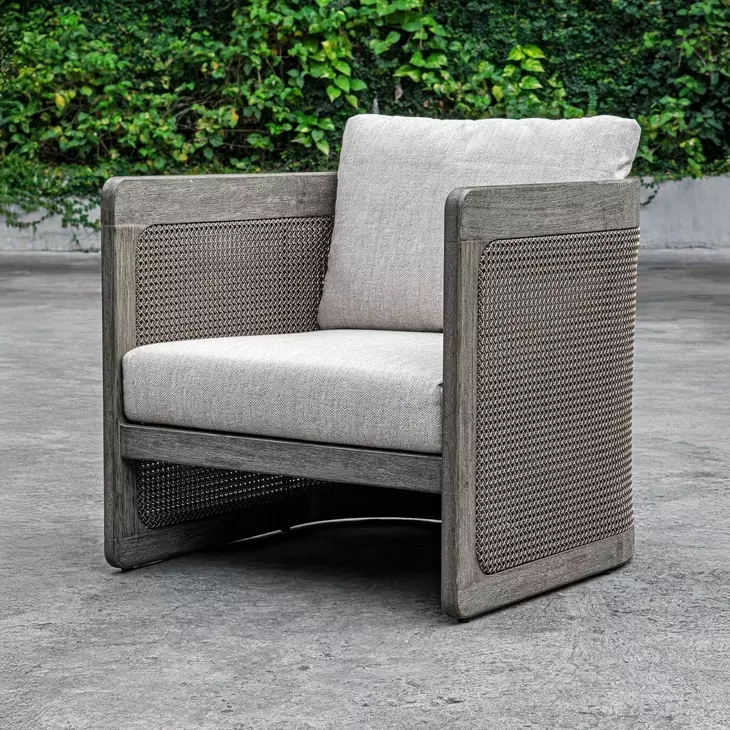 Oakley Sand Upholstered Outdoor Barrel Chair