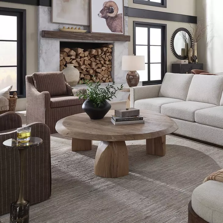 Tiernan Natural Oval Coffee Table From Uttermost Furniture | Coleman