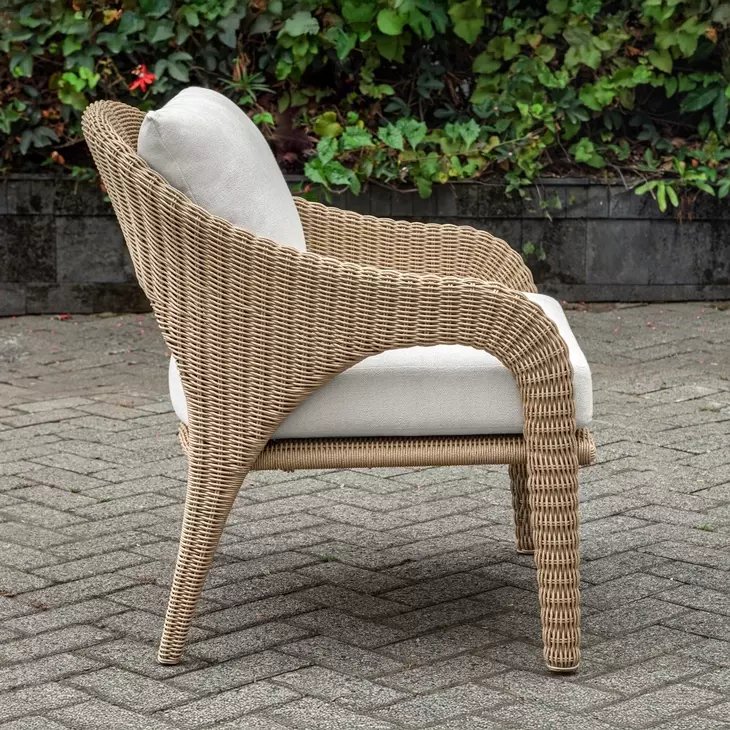 Prescott Oyster White Upholstered Outdoor Lounge Chair