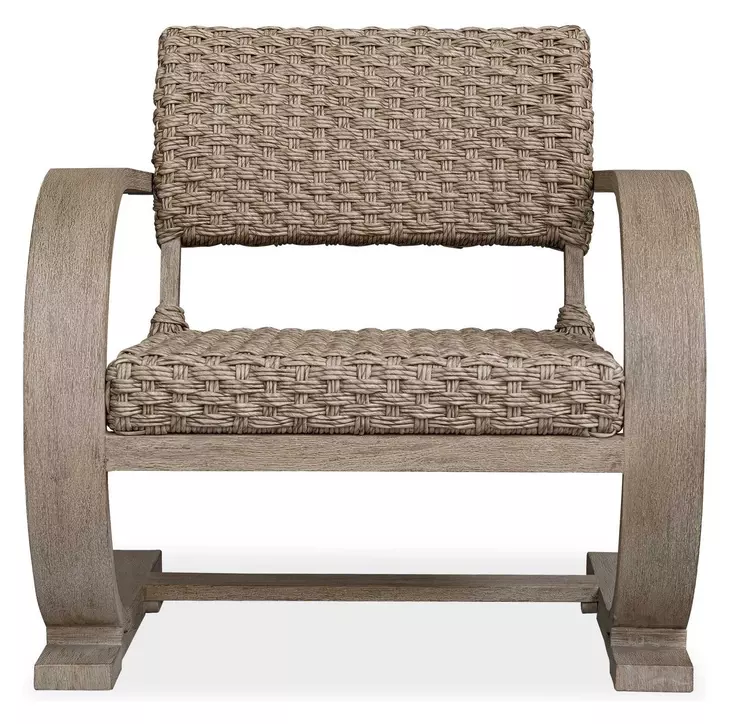 Belmont Oatmeal and Cerused Wheat Outdoor Lounge Chair