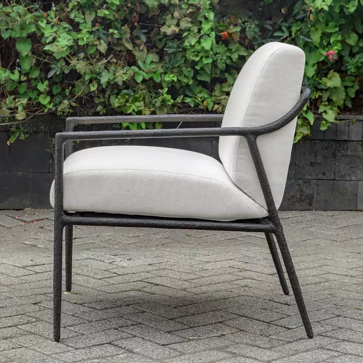 Somerset Oyster White Upholstered Outdoor Lounge Chair