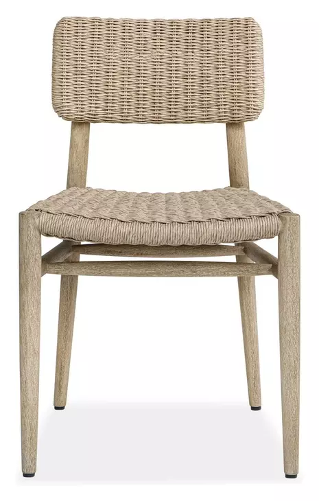 Carlisle Textured Oatmeal and Cerused Wheat Outdoor Dining Chair
