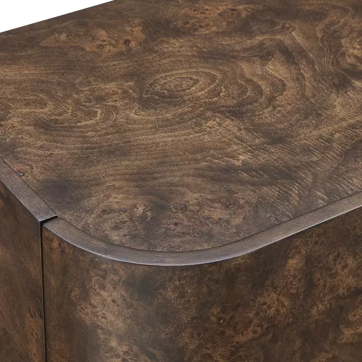 Monterey Brown and Brass 4 Door Accent Cabinet