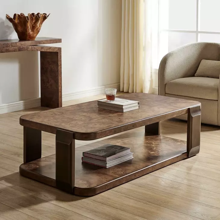 Prescott Dark Bronze Rectangular Coffee Table