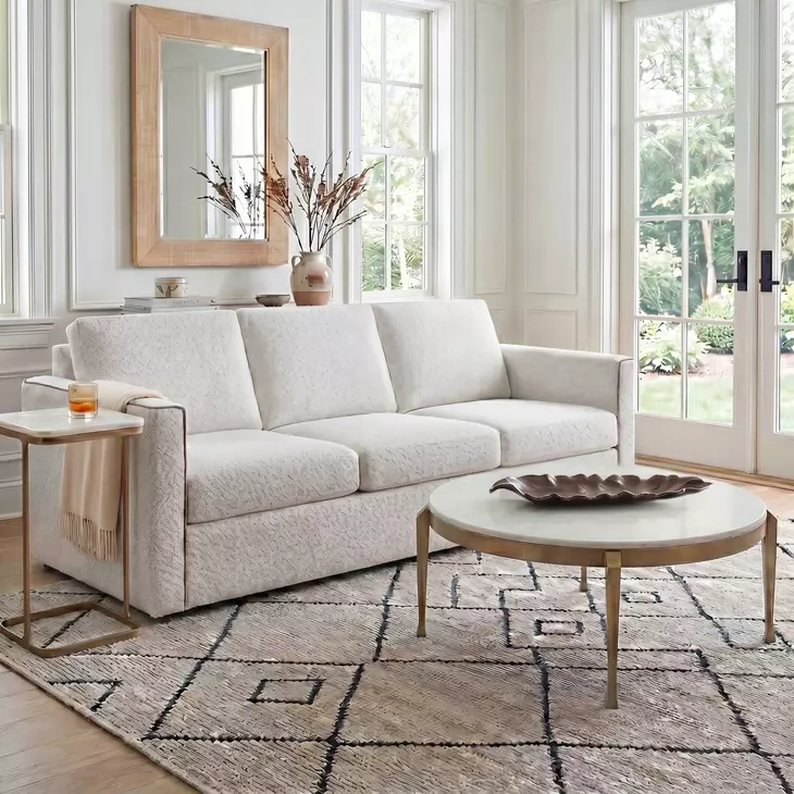 Tylan White and Warm Brass Occasional Table Set