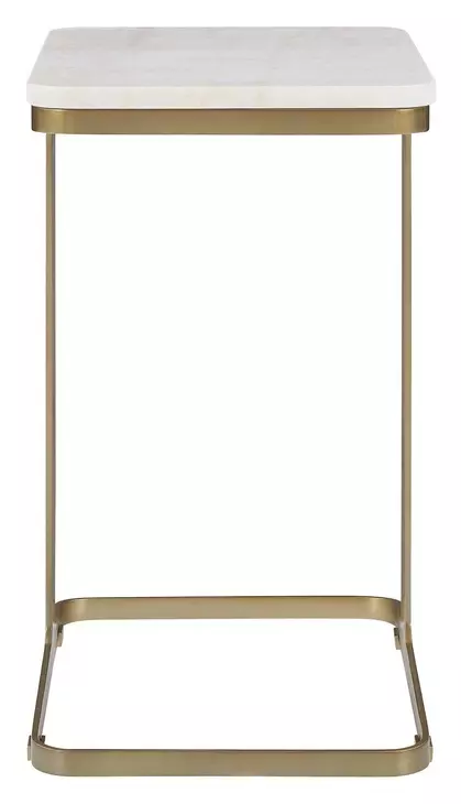 Tylan White and Warm Brass Occasional Table Set
