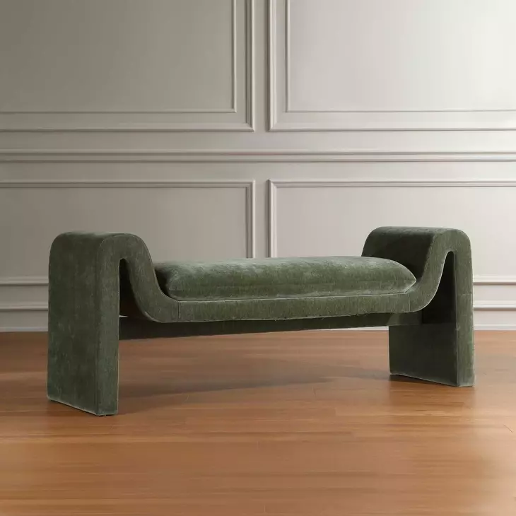 Grafton Moss Upholstered Bed Bench