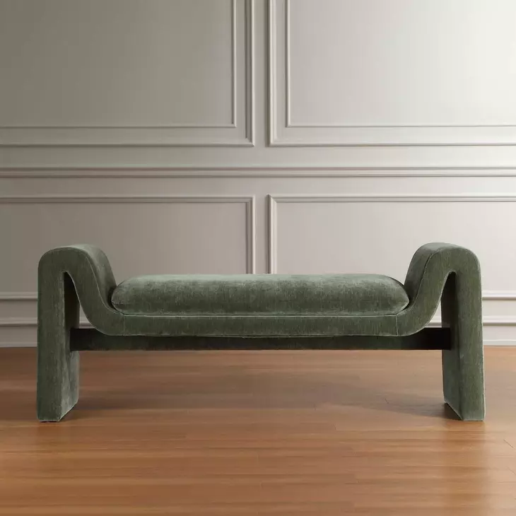 Grafton Moss Upholstered Bed Bench