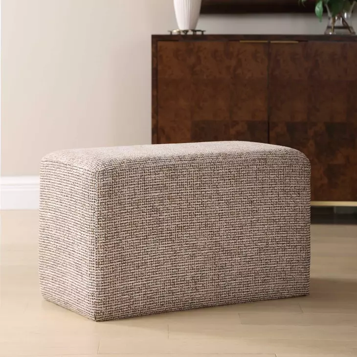 Fairmont Brown Upholstered Rectangular Ottoman