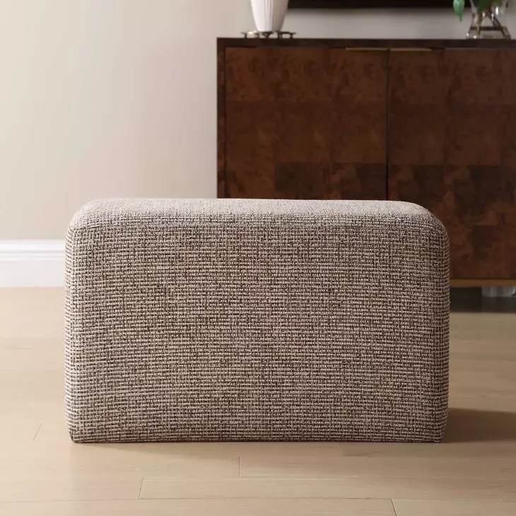 Fairmont Brown Upholstered Rectangular Ottoman