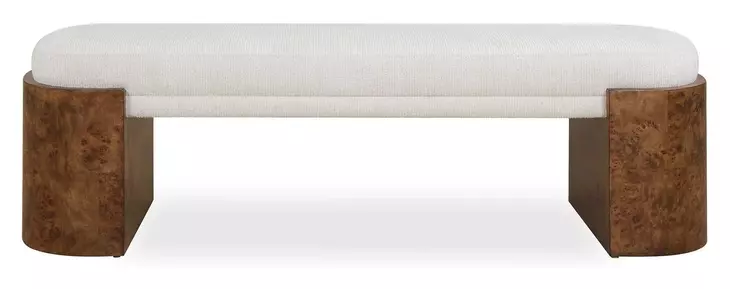 Grafton Off White Upholstered Accent Bench