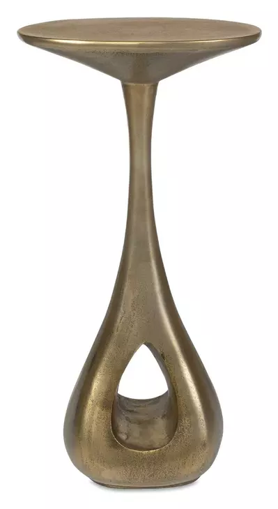 Arlington Antique Brass Outdoor Oval Accent Table