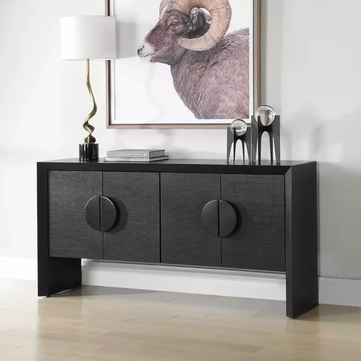 Arlington Black 4 Door Accent Cabinet
