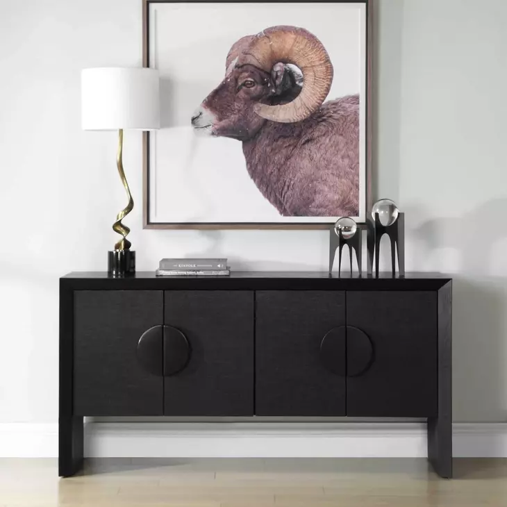 Arlington Black 4 Door Accent Cabinet