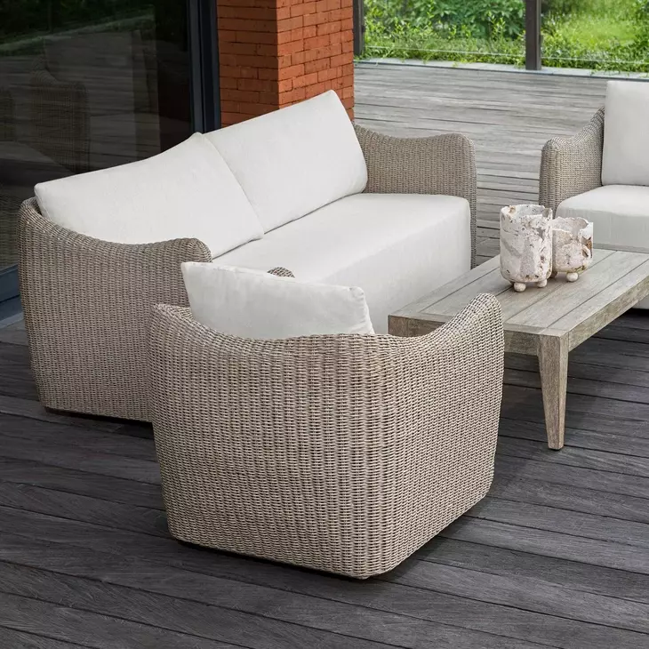 Kingsley Oyster White Outdoor Living Room Set