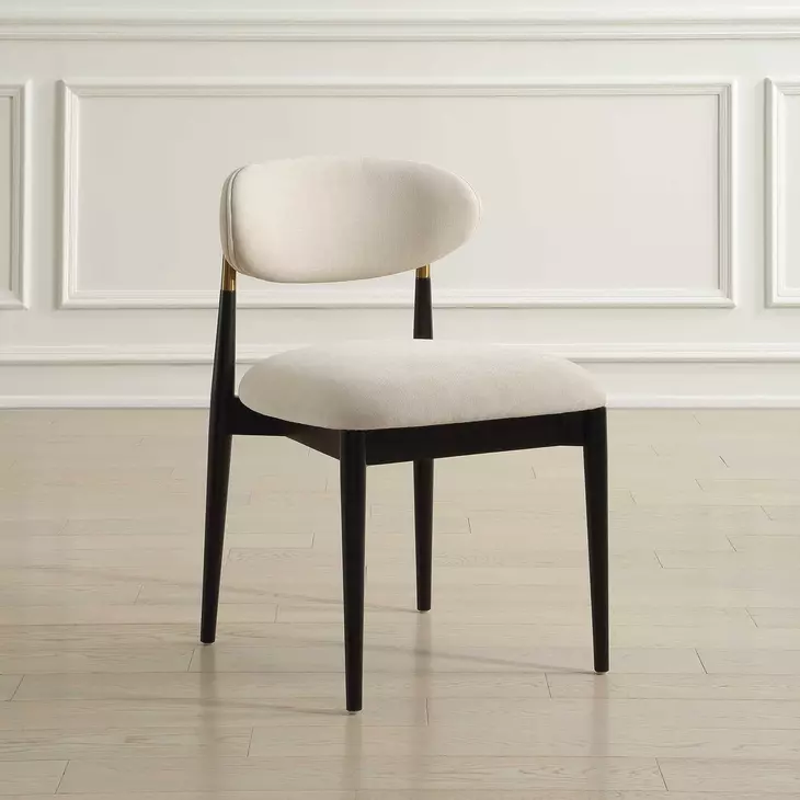 Alden Off White Upholstered Dining Chair Set of 2