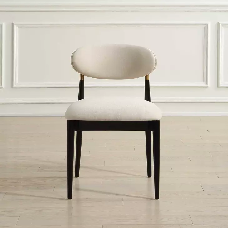 Alden Off White Upholstered Dining Chair Set of 2