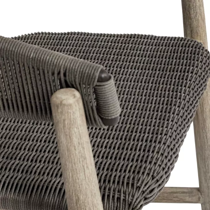 Belmont Java and Cerused Wheat Outdoor Bar Stool