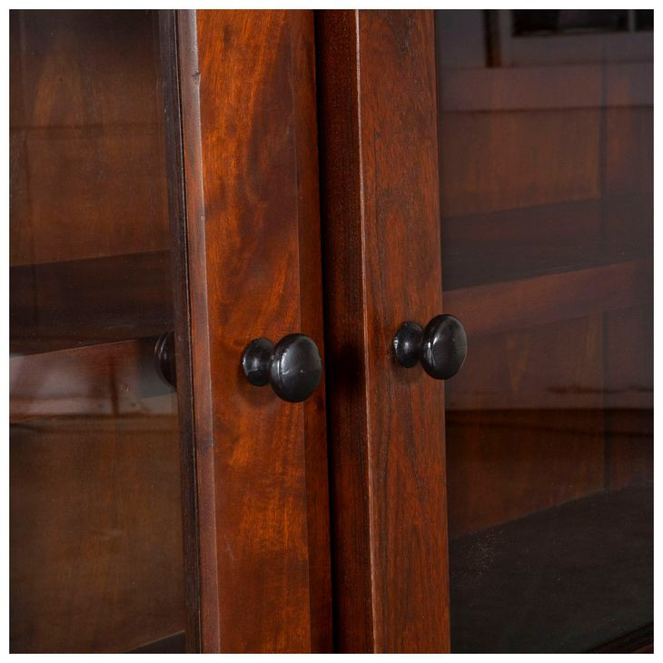 Sterling Dark Walnut 3 Glass Door Sideboard