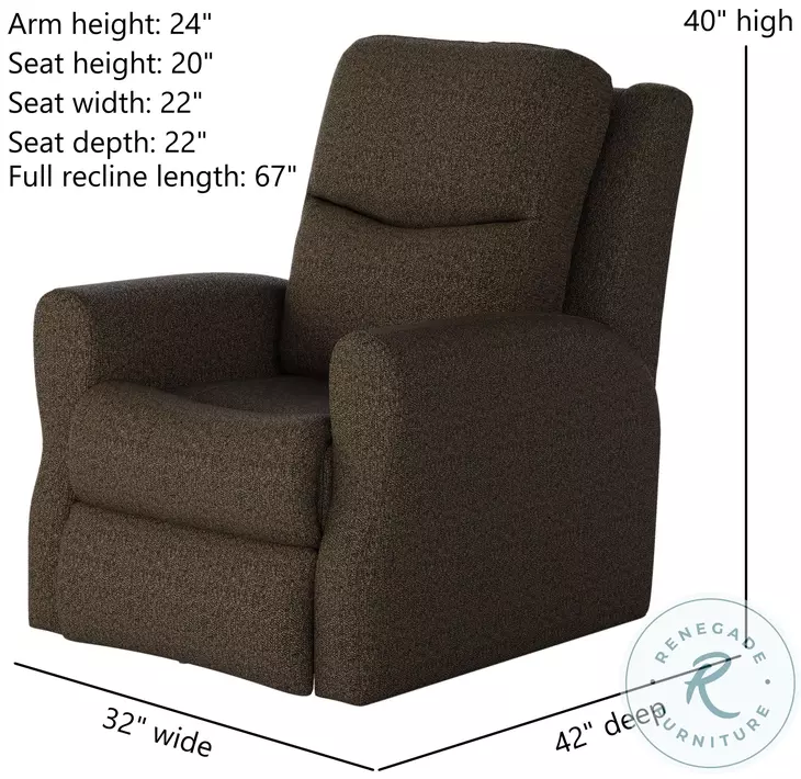 Fame Journey Toffee Rocker Recliner