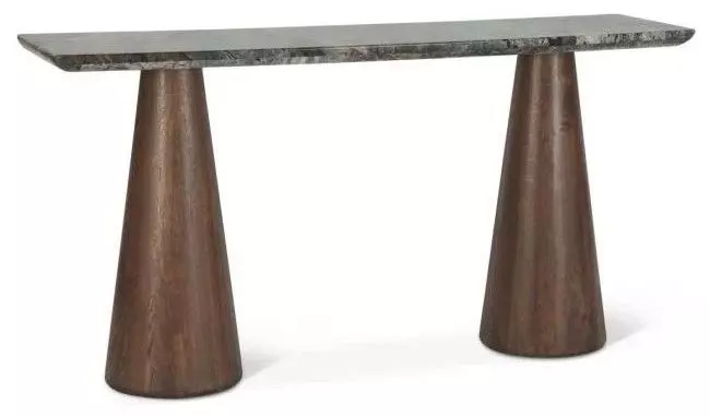 Caldera Dark Oak and Lava Marble Top Occasional Table Set