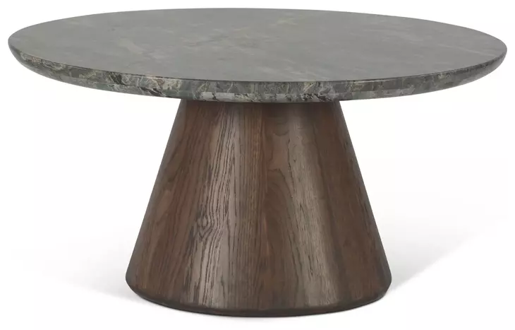 Caldera Dark Oak and Lava Marble Top Cocktail Table