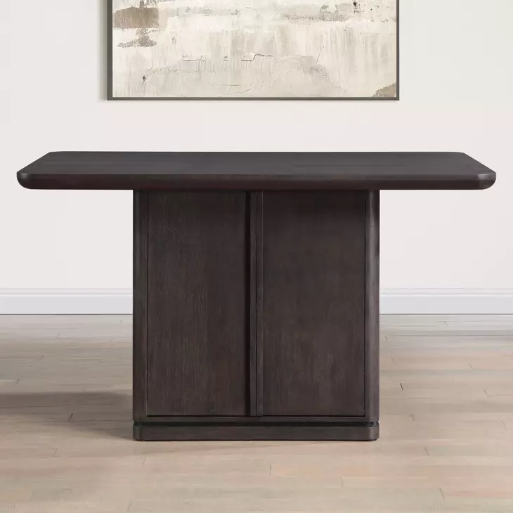 Oakley Black 60" Rectangular Counter Height Table with Storage