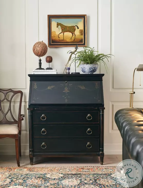 Charleston Black Secretary Desk
